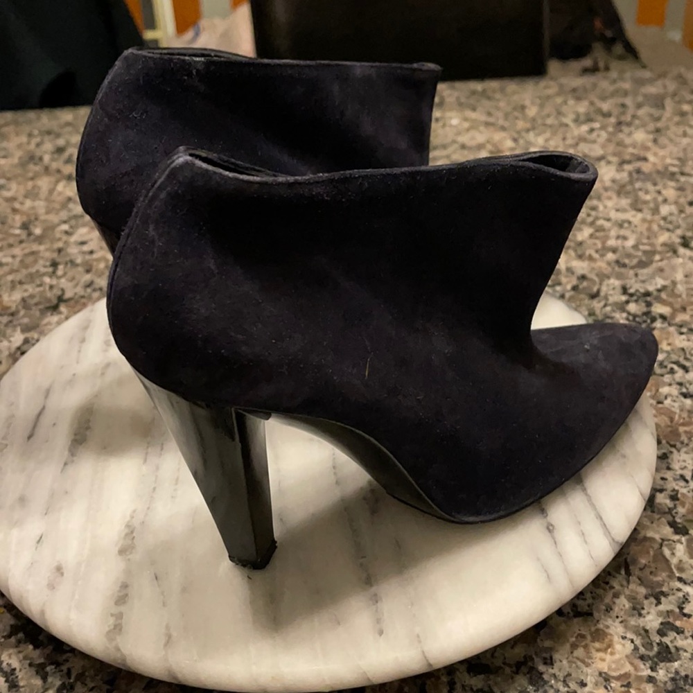 Balenciaga indigo suede bootie heel size 7